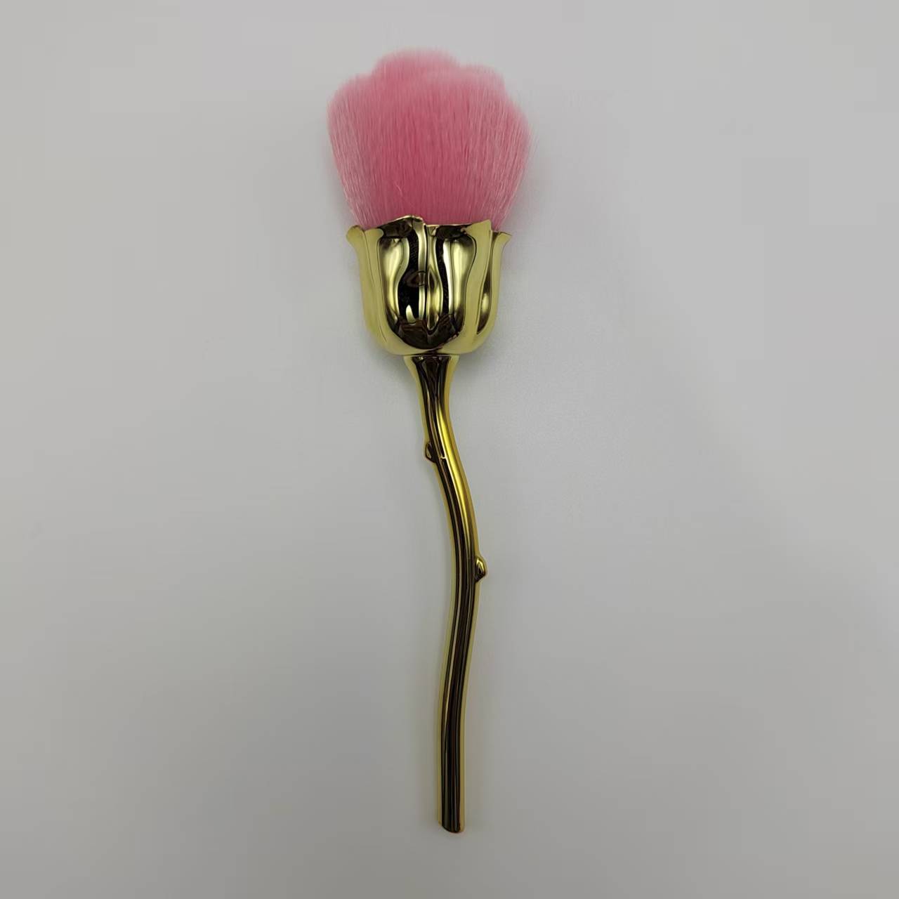 Nuevo cepillo de polvo de uñas, cepillo de polvo de uñas, pintura en polvo, mango de oro rosa, tamaño medio, belleza necesaria para la manicura. image 15