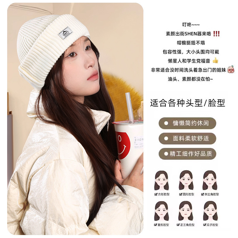 帽子 レディース ラファハット 日本風 保温 ウール帽子 アウトドア サイクリング 頭部保護 フェイスカバー ニット帽 マスク 防寒帽子|undefined