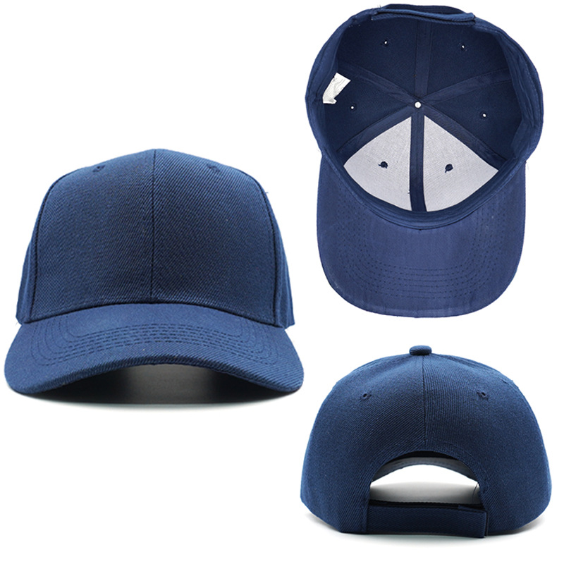 Heißer verkauf Koreanische version einfarbig sechs stück baseball kappe mit bestickt gedruckt Klett verstellbaren riemen für männer_voghion.com