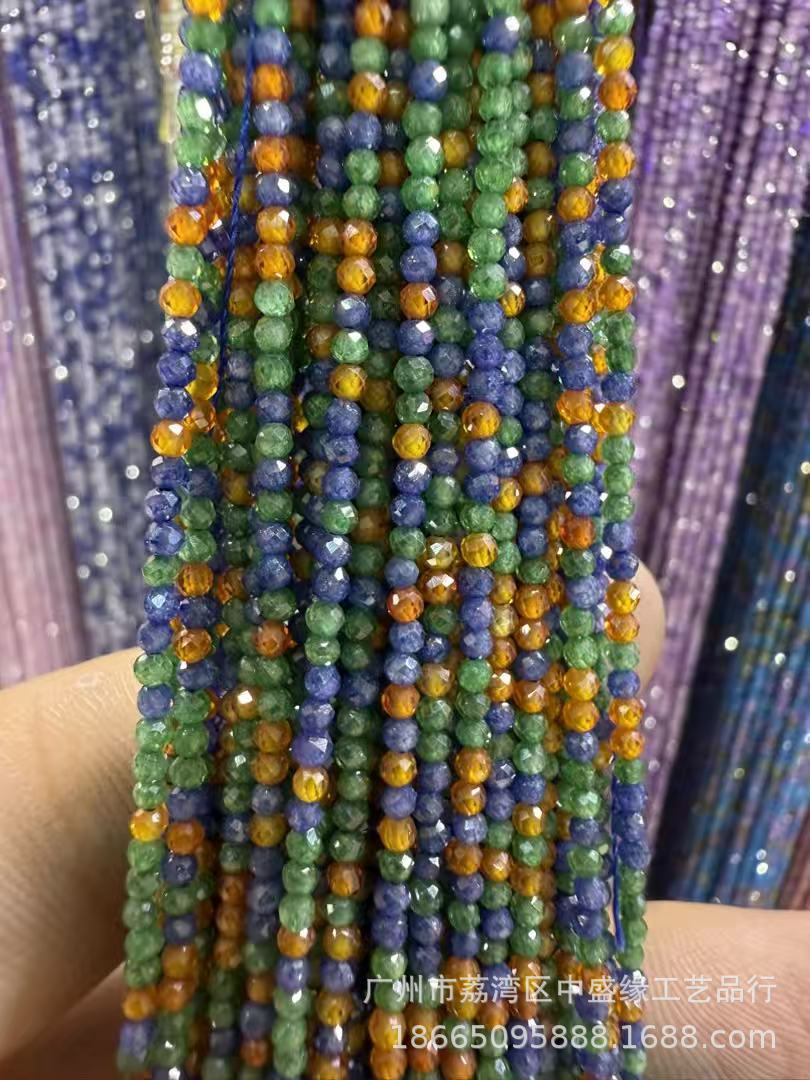 Manufacturer's Direct Sales of 2mm Round Beads, Semi-Finished DIY Loose Beads, Handmade Clothing Spacer Beads, Jewelry Accessories, Source Faceted Zircon