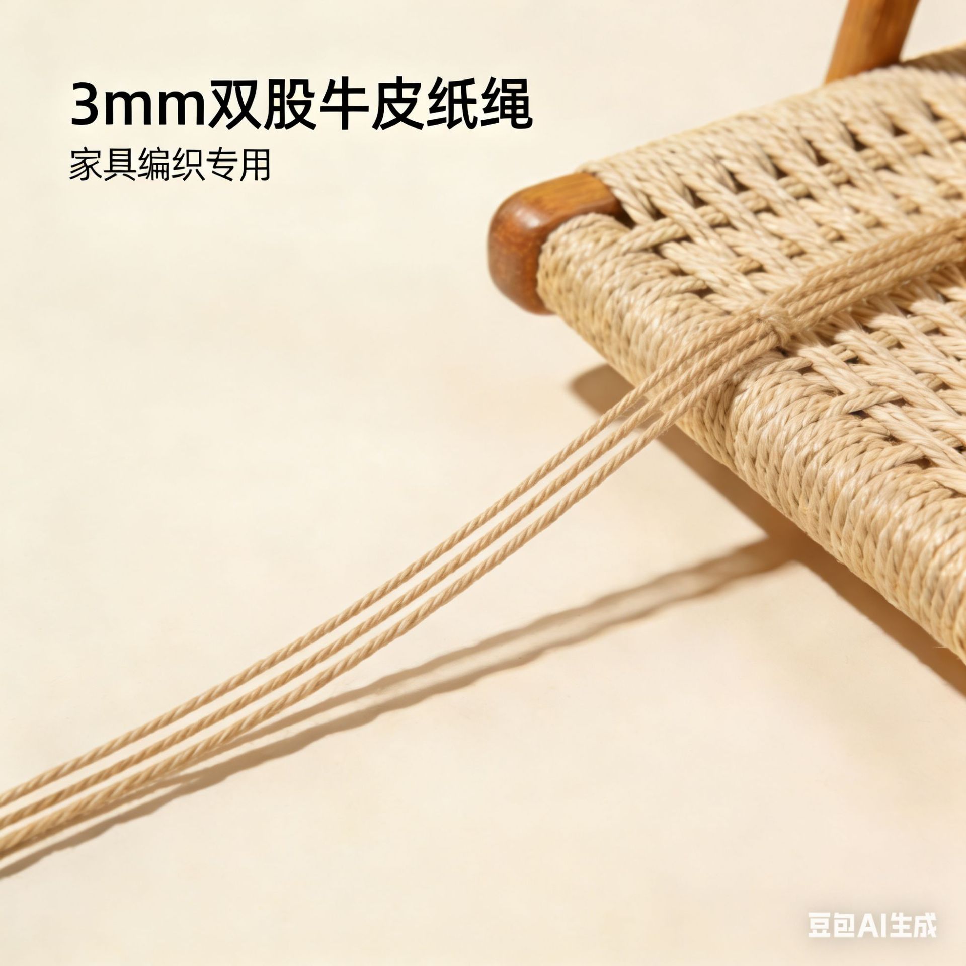 厂家直销纸绳3mm双股彩色牛皮纸色茶叶花束绳包装吊牌捆绑专用绳