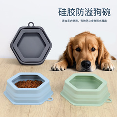 ペットの犬の折り畳みの碗の犬のたらいは外出して携帯用の犬の碗の食器を食べます。