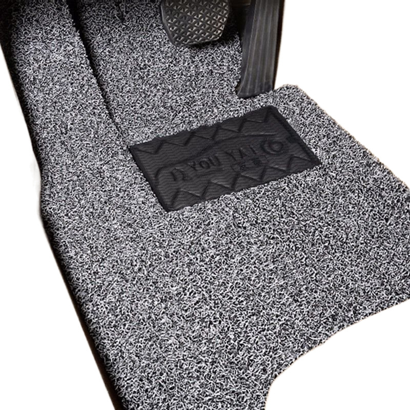 (2개) 자동차 발 매트 자동차 발 매트 유니버설 실크 링 청소하기 쉬운 자동차 발 매트 카펫 유형 절단 가능한 사계절