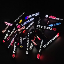 适用于RALLIART三菱汽车发光车标灯LED中网灯装饰中网标改装灯光