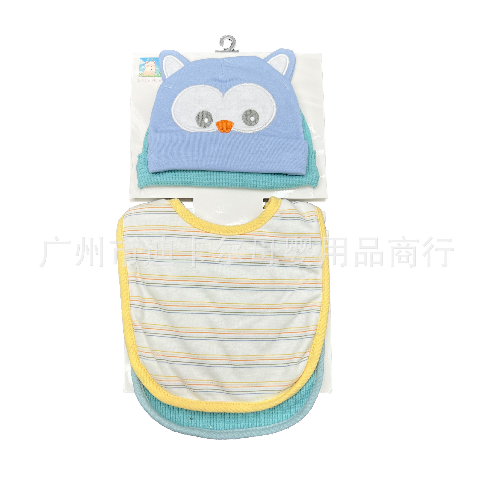 Toallas de saliva para bebés gorra de 4 piezas set de algodón puro buck absorción buck recién nacido arco accesorios de encaje mezcla de colores