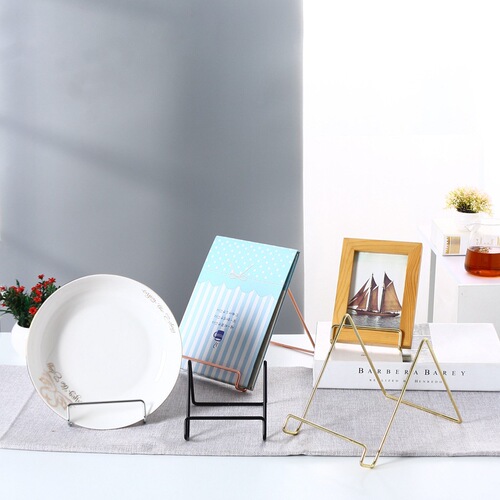 Manufacturer Direct Sale Gold Rose Iron Flat Stand Lazy Person Movie Watching Phone Stand Photo Frame Picture Stand
