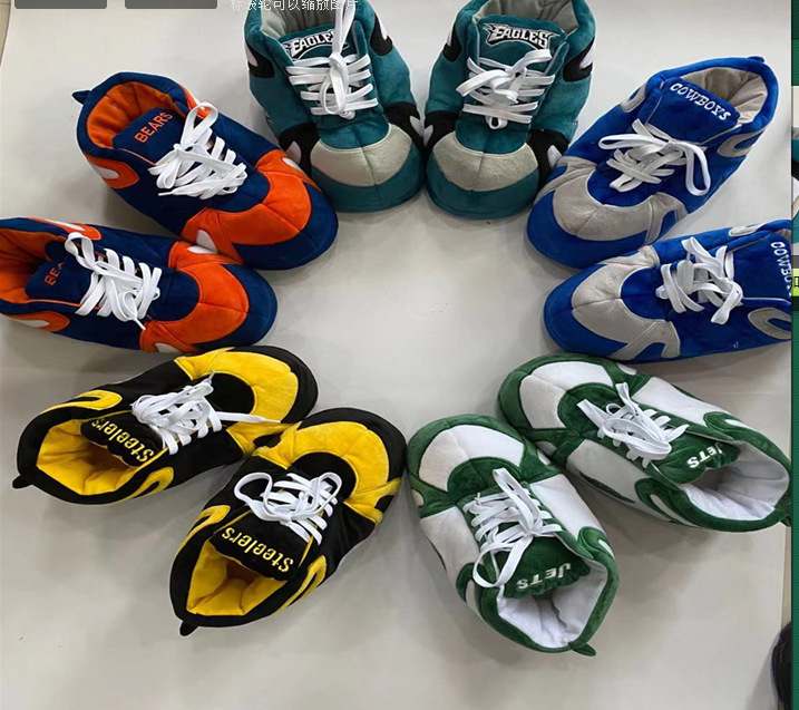 Tiktok mismo estilo parodia zapatos de grasa Coco pareja Zapatillas de algodón volver al futuro casa piso Kang hebilla 1 zapatos de algodón