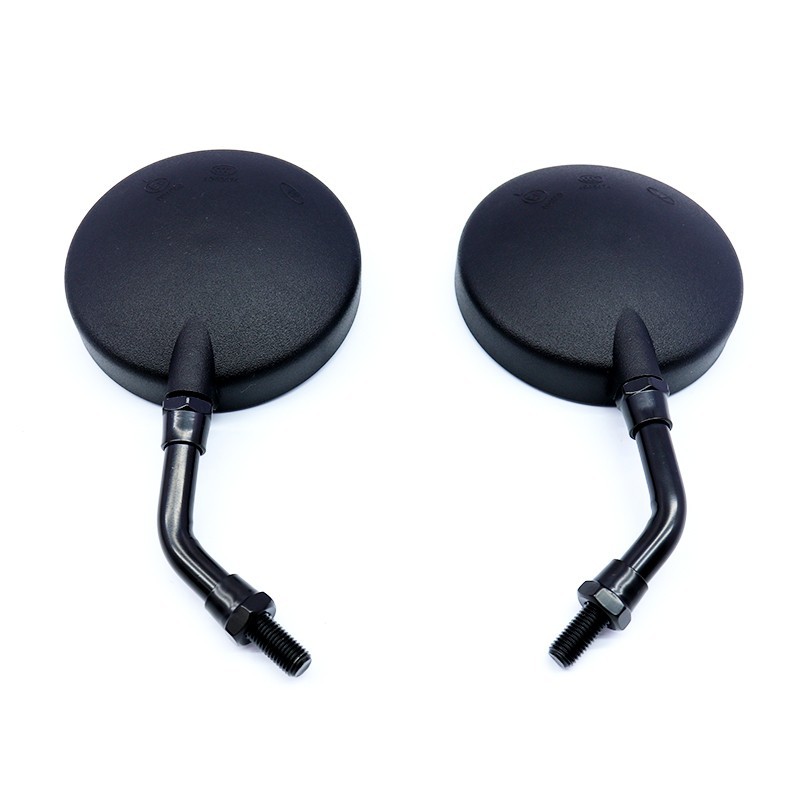 Moxin motorcycle modified rearview mirror 10 positive silk Taiwan car Japanese mirror round mirror reversing mirror replaceable Rod