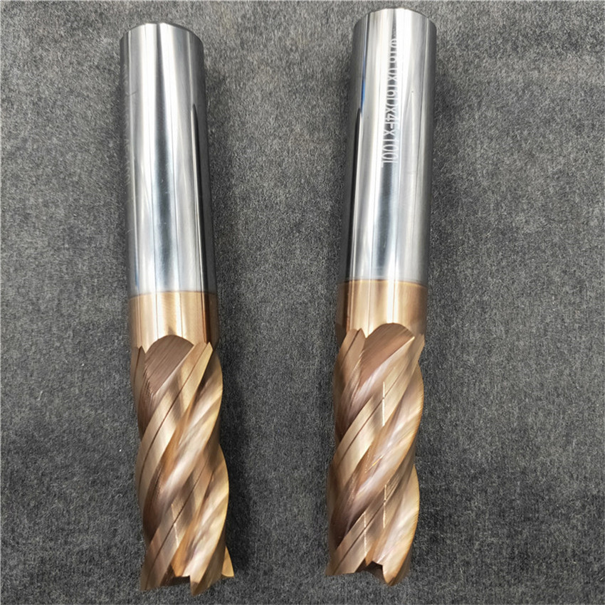 55度硬质钨钢合金铣刀CNC数控刀具涂层平底四刃立铣刀耐磨涂层