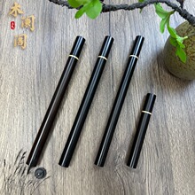 紫光檀木质香筒香具黑檀镶嵌黄杨木拔口线香管香炉厂家支持批发