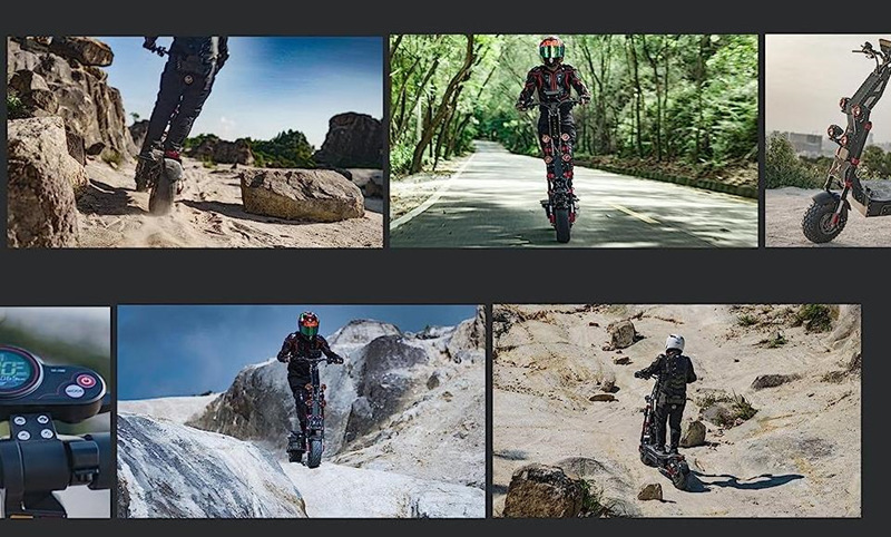 European overseas warehouse one-piece delivery x7 off-road folding adult walking muscle electric scooter double drive 8000W