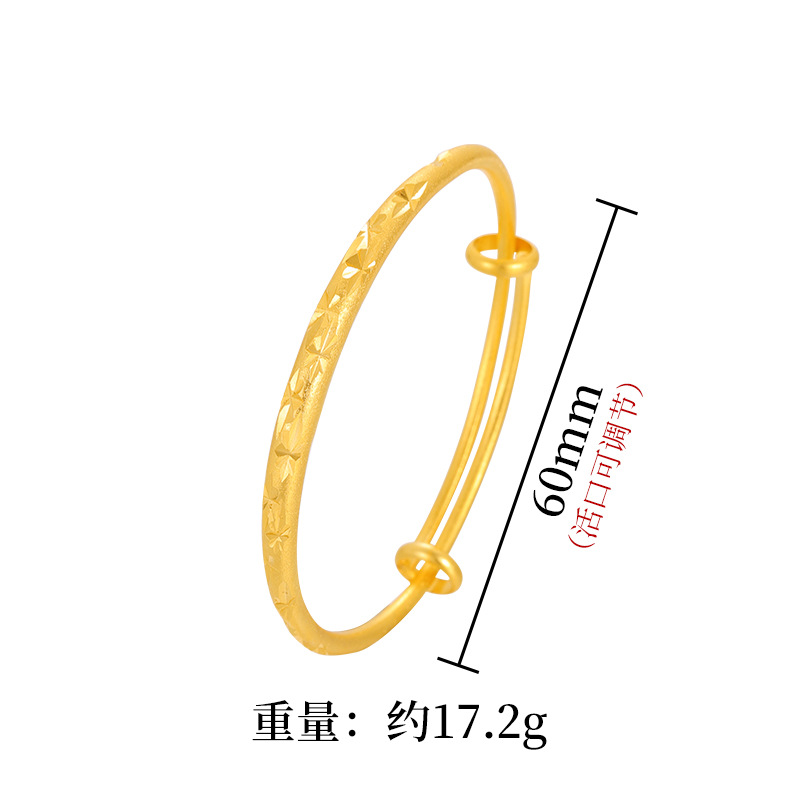 Pulsera de oro de arena estrellado Push-Pull pulsera antigua aleación de cobre joyería imitación pulsera de oro accesorios de la venta caliente Nuevo