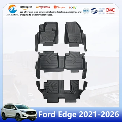 Export Quality 3.5mm Ford Edge Custom 5D Floor Mats Wholesale Tpe Car Floor Mats