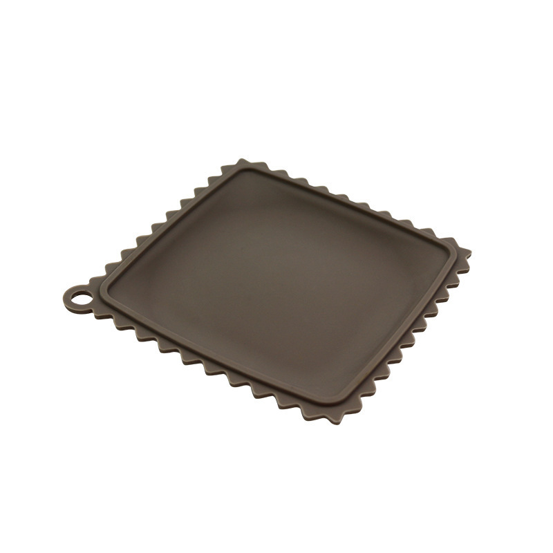Venta caliente transfronteriza antiquemaduras silicona placemat taza espátula estera cuadrada colgando estera de vajilla