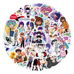 60 new anime Omori cartoon sticker car luggage cup stationery waterproof sticker wholesale