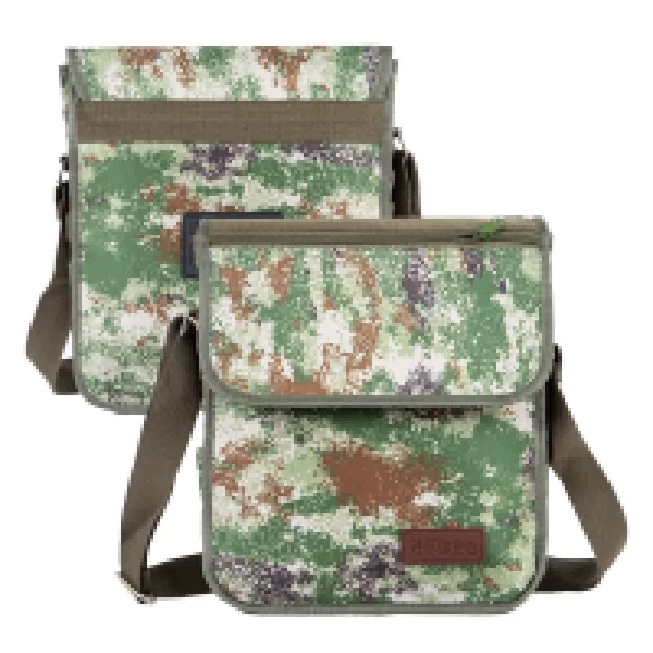Artillery Camouflage Homework Bag Single Shoulder Crossbody Canvas Bag Oxford Surface Wear-Resistant Small Bag with Side Pen Bag