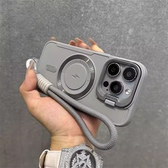 Apple 16ProMax 携帯電話ケース iPhone17 ストラップ付き 14 磁気吸着 13 高度な 12 レンズホルダー 11 に適しています。