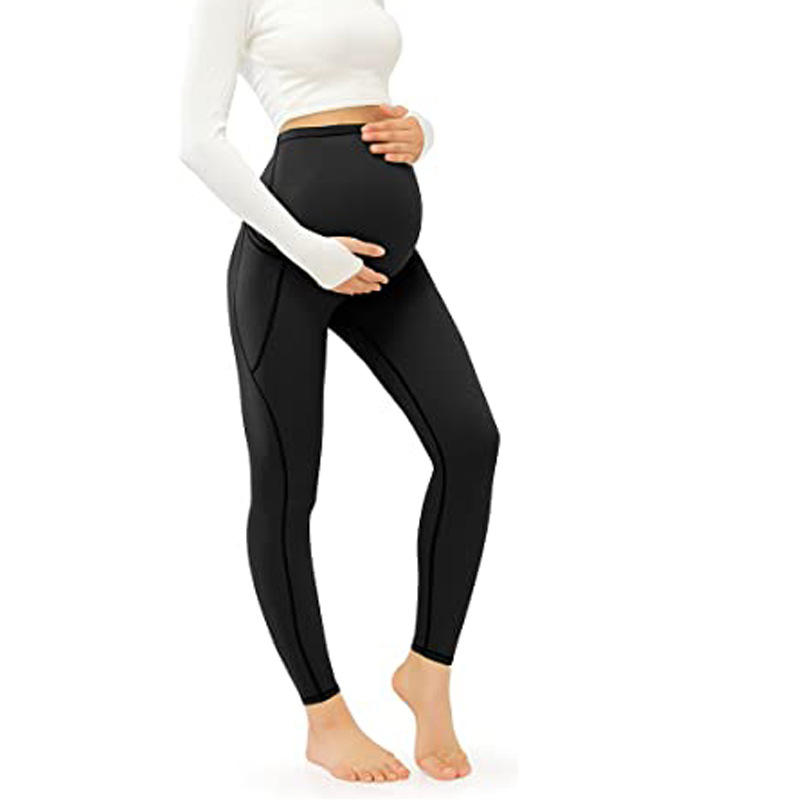 Dameskleding zwangere vrouwen hoge taille elastische sport training zak yoga broek leggings XY8 17 buikondersteuning_voghion.com