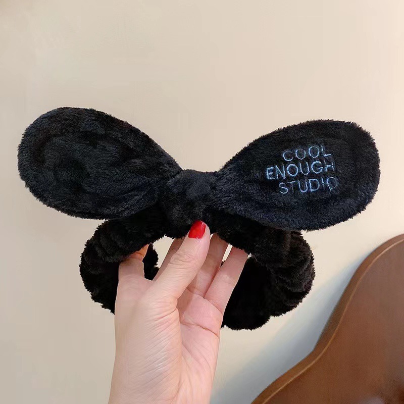 Lavado de la cara banda de pelo de moda femenina Coreana Red diadema roja estudiante dulce Linda máscara de maquillaje banda de pelo horquilla