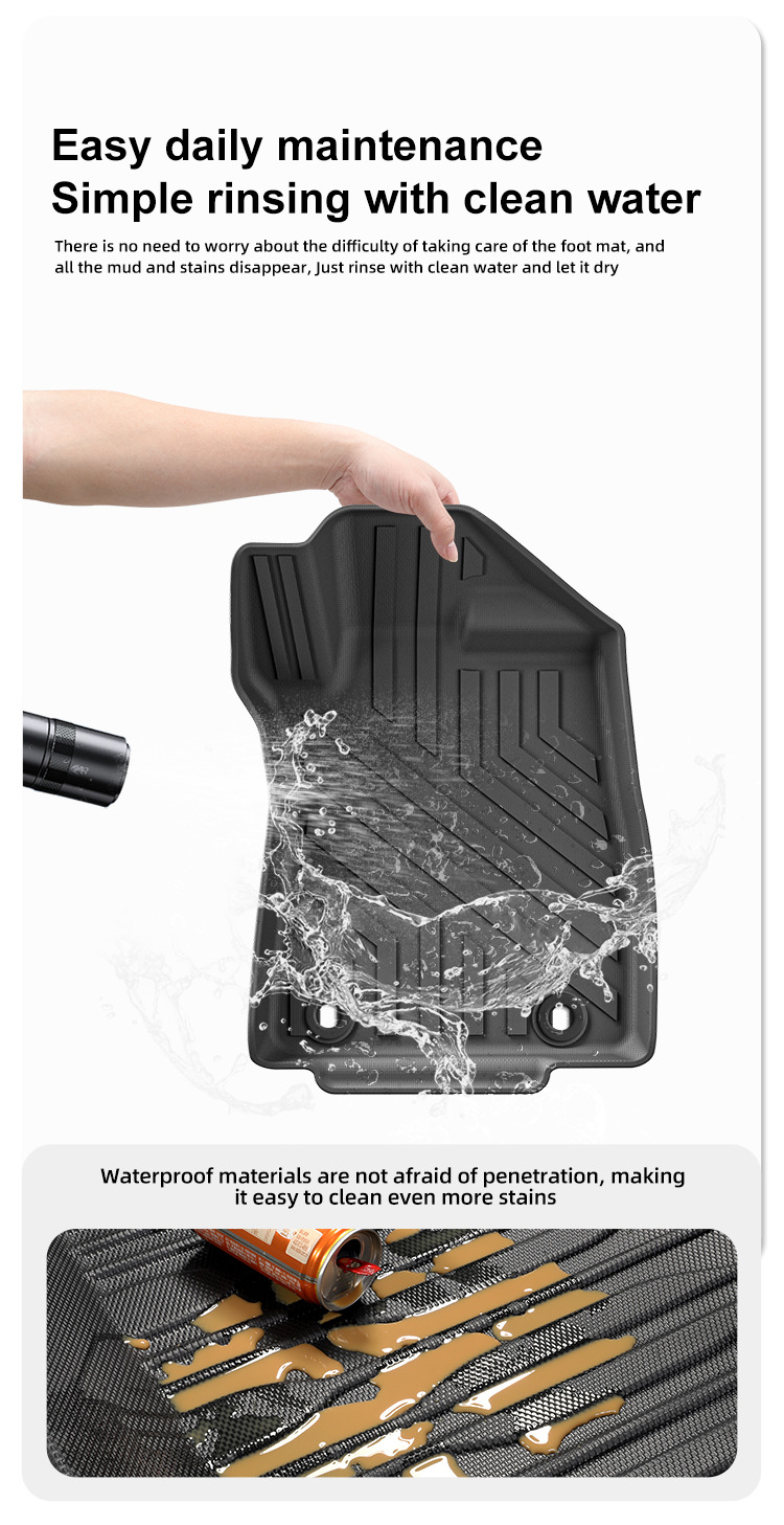 Suitable for 23-24 Mg Zs Car Floor Mats, Stain-Resistant and Wear-Resistant Full Tpe Floor Mats, Trunk Mats Cross-Border