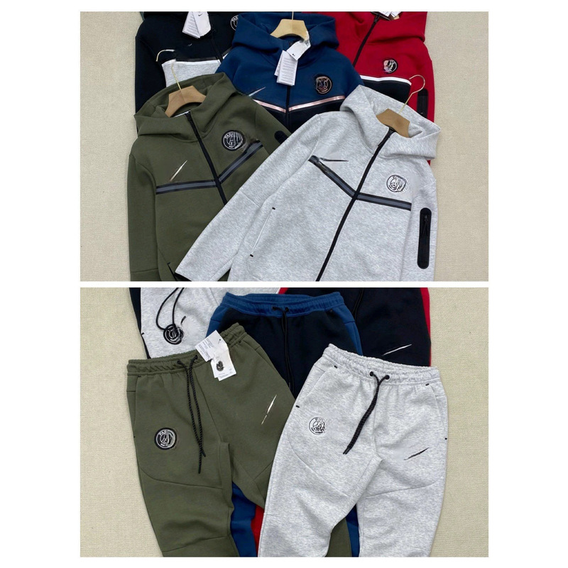 25 Autumn Overseas Best-Selling Men's Casual Sports Hooded Jacket and Pants Set, Style Number 3086+2902