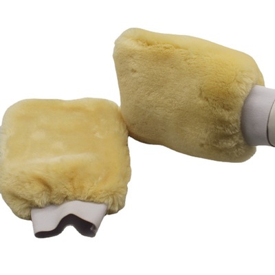 双面加厚熊掌洗车手套 羊毛手套 擦车手套 汽车美容打蜡洗车用品