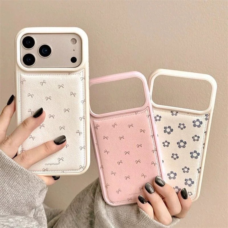Suitable for Apple 17 18Promax Mobile Phone Case 16Pro Girls' High-Looking 15 11 Lychee Pattern 14 Mobile Phone Case