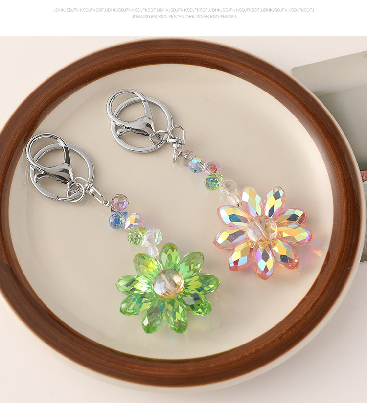 Cute Alloy Flower Women's Bag Pendant Keychain display picture 4