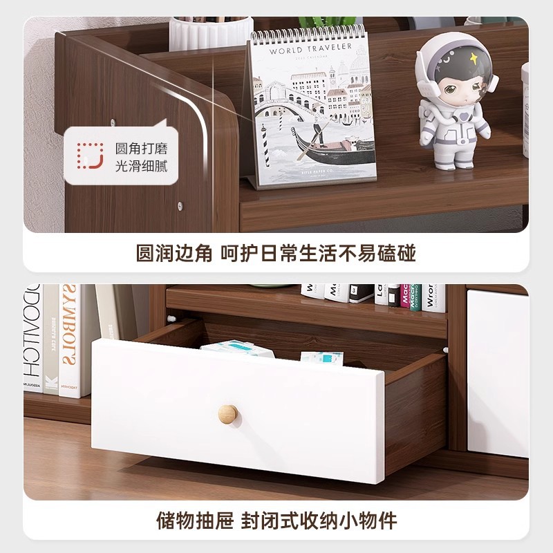 Estante de esquina de escritorio, escritorio de escritorio, armario de escritorio, estante de libro de escritorio, estante de almacenamiento de escritorio simple multicapa, estante de libros