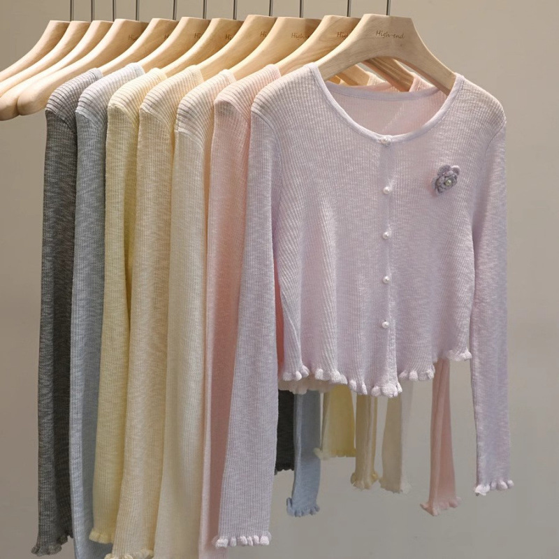 Three-Dimensional Flower Super Fairy Knitted Cardigan for Women, Gentle Temperament, Short Air-Conditioned Shirt, Shawl Top Three-Dimensional Flower Super Fairy Knitted Cardigan for Women, Gentle Temperament, Short Air-Conditioned Shirt, Shawl Top