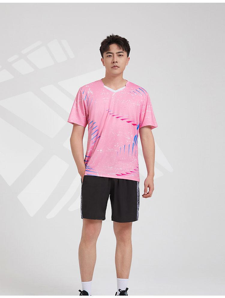 Traje de bádminton con sensación de hielo de secado rápido para hombres y mujeres, juego de ensayo de tenis transpirable, uniforme del equipo, bordado imprimible 7905