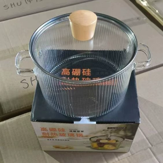 Боросиликатный суповой таз, милый медведь ручка, двойная ручка, 1350–1900 мл
