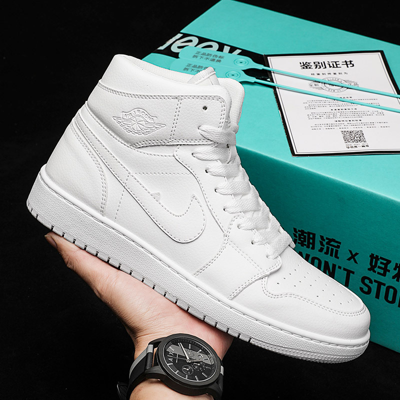 Zapatos de baloncesto de caña alta para hombre AJ Air Force One Pareja Zapatillas casuales Primavera y otoño Estudiantes de secundaria Zapatillas de moda juvenil