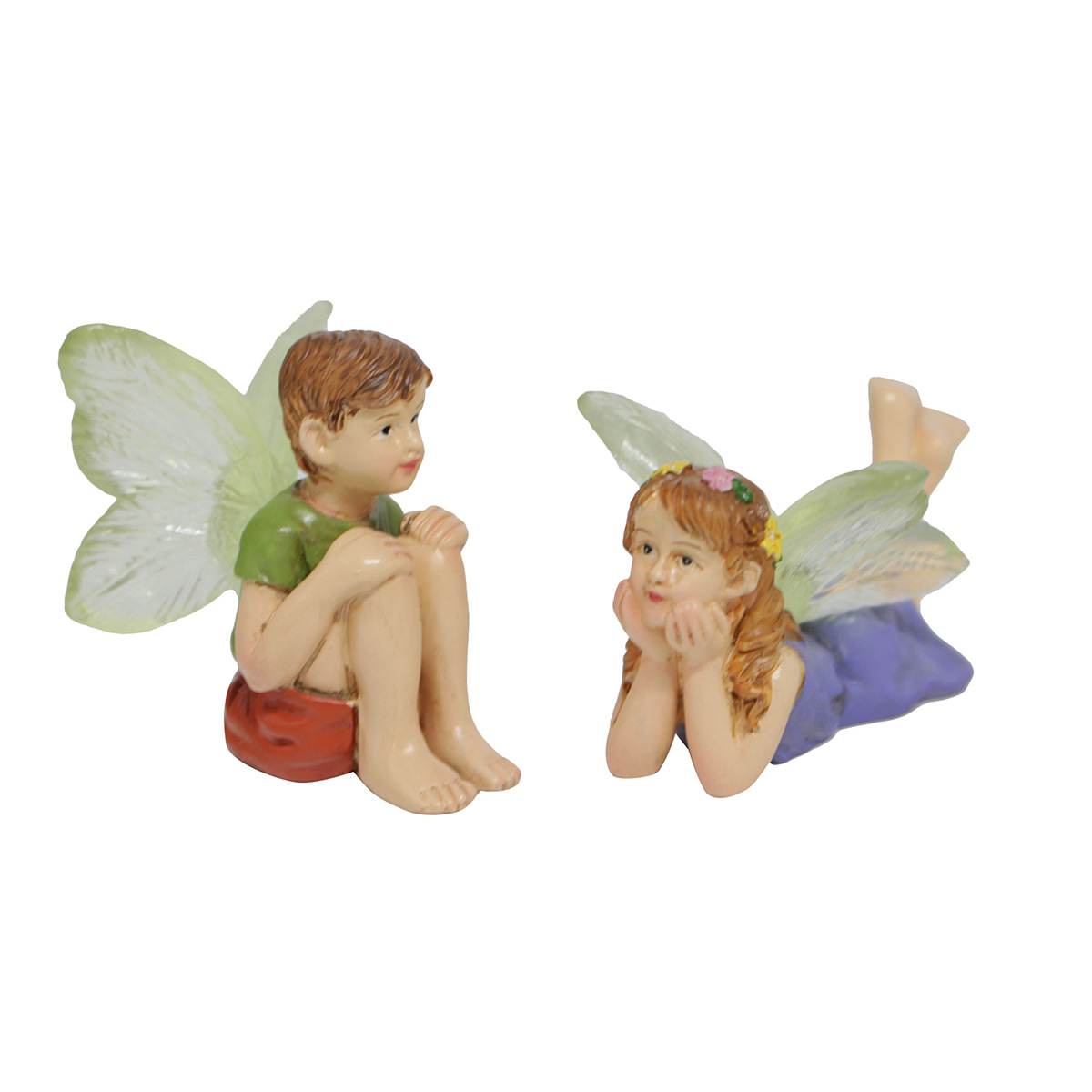 Spring New Product Creative Boys and Girls Resin Ornaments Garden Courtyard Terrace Decoration Flower Fairy Landscaping Ornaments Now