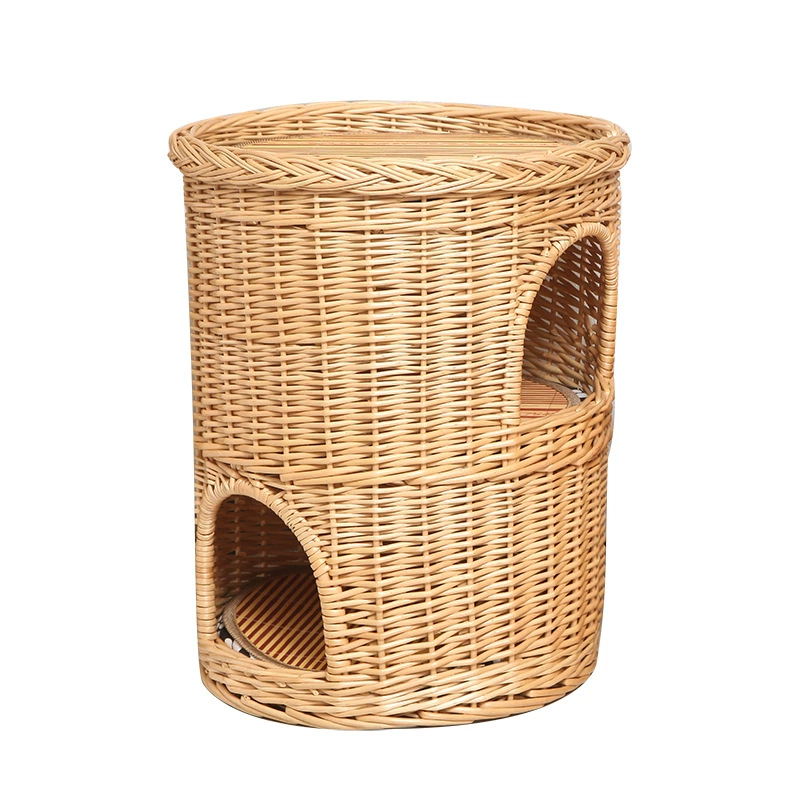 Double-layer universal big villa, woven house, cat