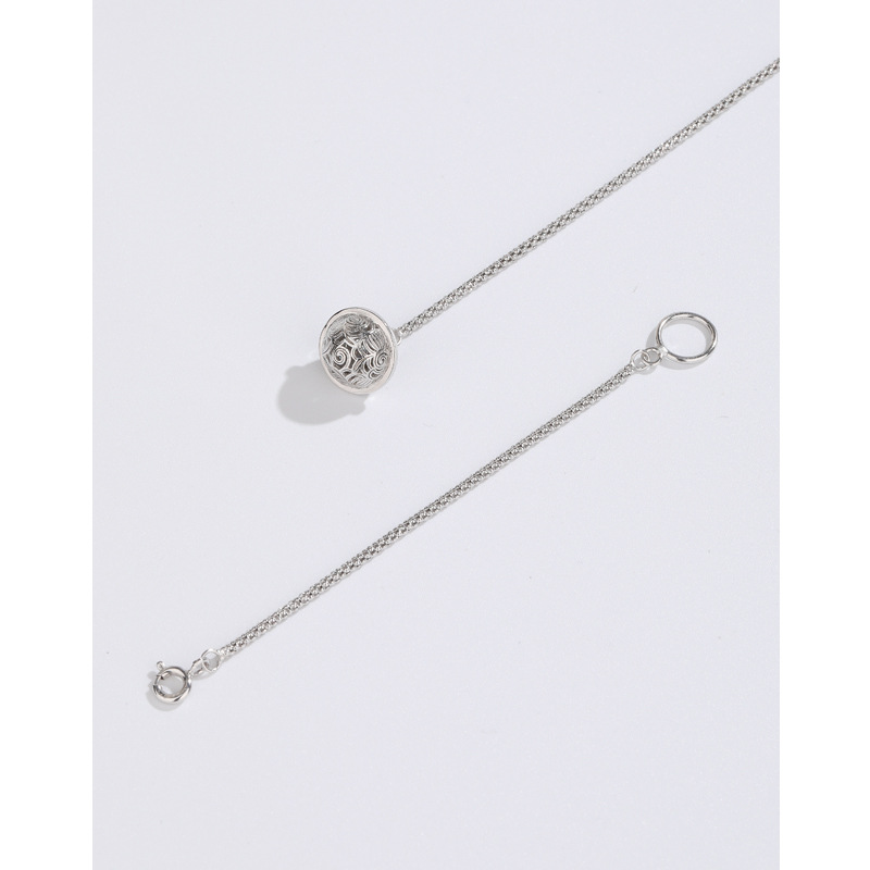 Paso a paso 925 plata esterlina campana pulsera femenina verano nicho diseño hueco Gong Ling pulsera para novia