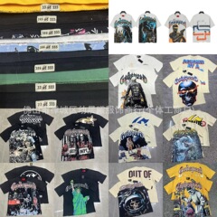 アメリカンレトロ GD トレンドブランド新プリントパーソナライズオリジナル Tシャツレトロ半袖夏カジュアルファッション