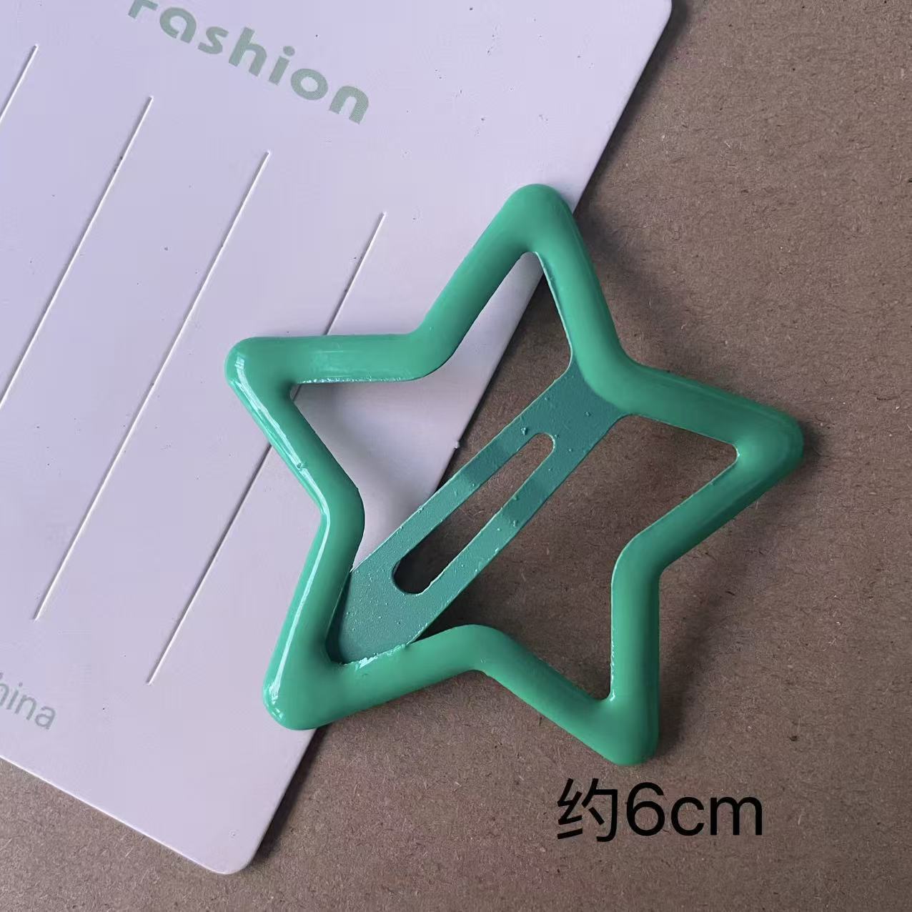 6CM Large Dopamine Candy Color Star Hair Clip Girls Side Bangs Hairpin BB Clip Teen Cute Clip