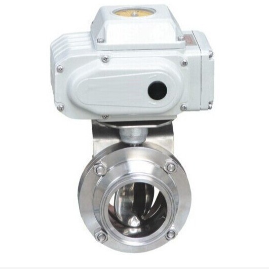 D981X卡箍快装式电动卫生级蝶阀 无死角抛光处理 碳钢蝶阀