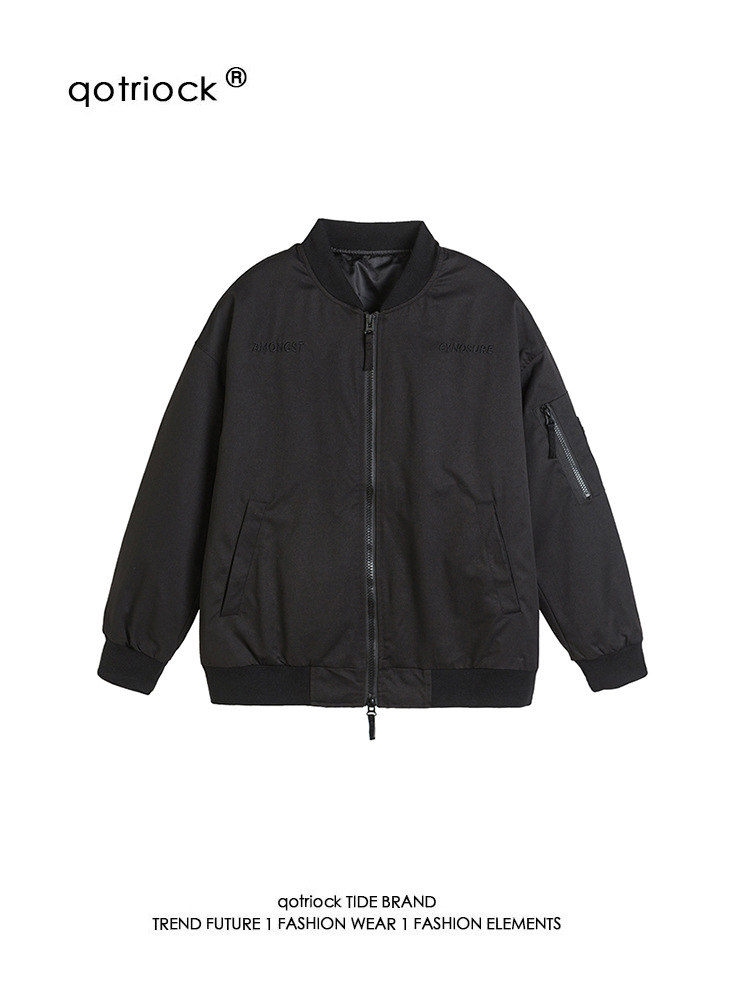 Wukong suelto en stock Chaqueta de piloto de letras bordadas estadounidenses Chaqueta de béisbol bf de moda retro para hombres