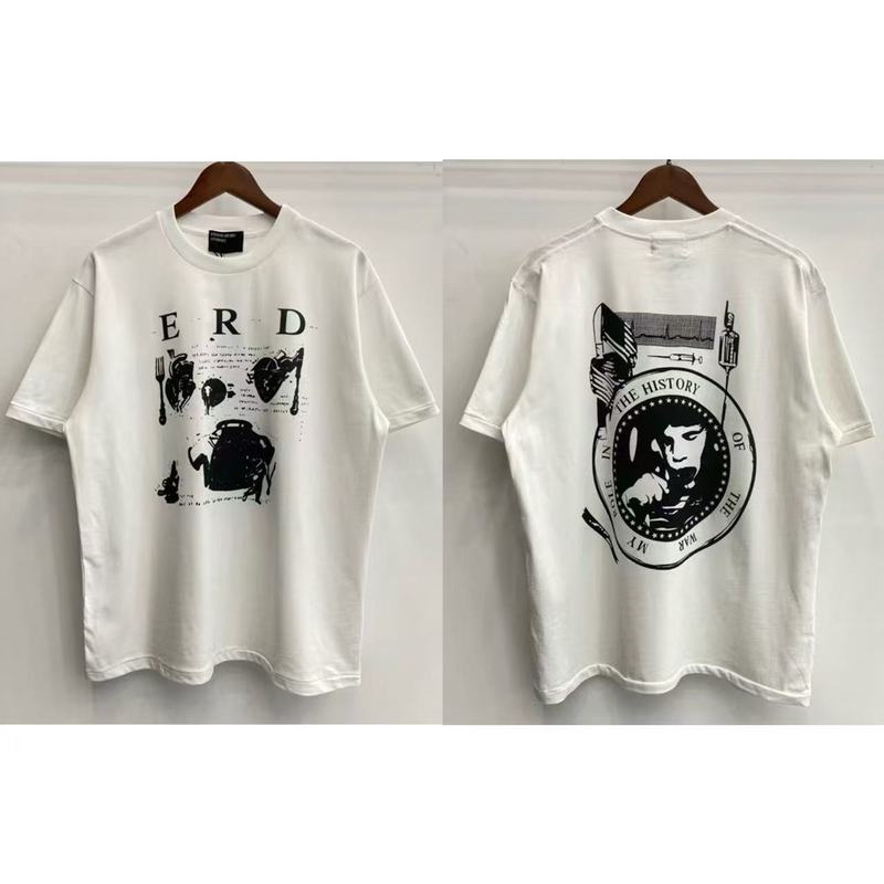クロスボーダーアメリカの新しいERD憂鬱な富の第二世代レタープリントパターンラウンドネック半袖Tシャツドロップシッピング|undefined
