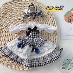 bjd6 points baby clothes sweet palace style dress skirt cute 30cm fat body doll lolita clothes