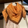 Orange [Two-color H~Magnetic cotton square scarf]