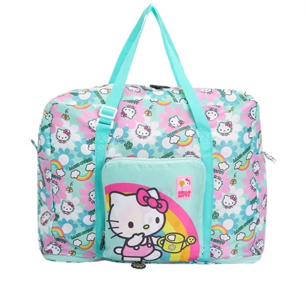 Spot Thai Kitty Cartoon Cute Lightweight Nylon Travel Bag Large Capacity Foldableable Portable Luggage Storage