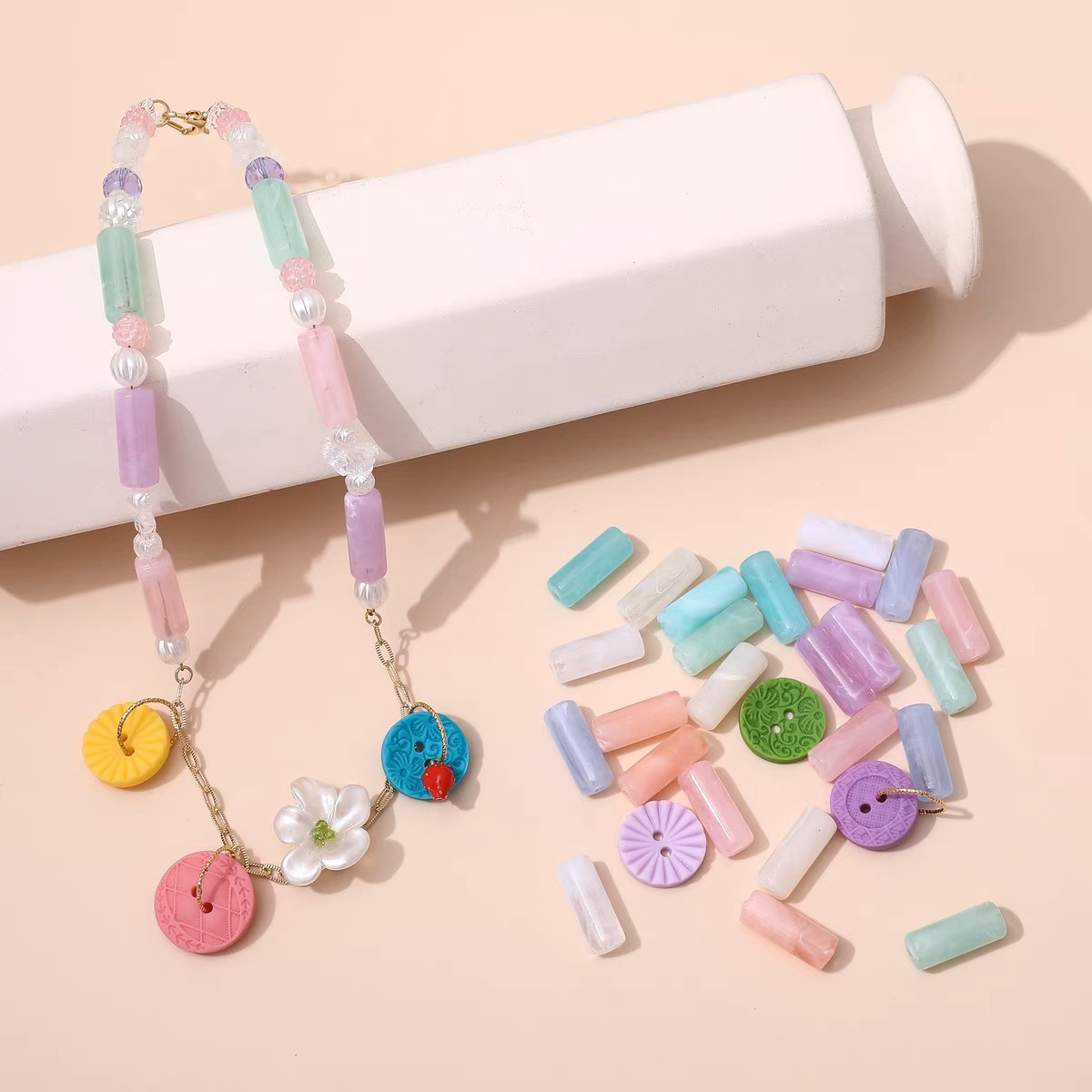 24g Weight Beads Jewelry Making Type DIY Jewelry Accessories Classification 20 PCS/Package Quantity Acrylic Material Gradient Color Pattern Simple Style Style 20 PCS/Package Arylic Gradient Color DIY Jewelry Accessories Beads 1