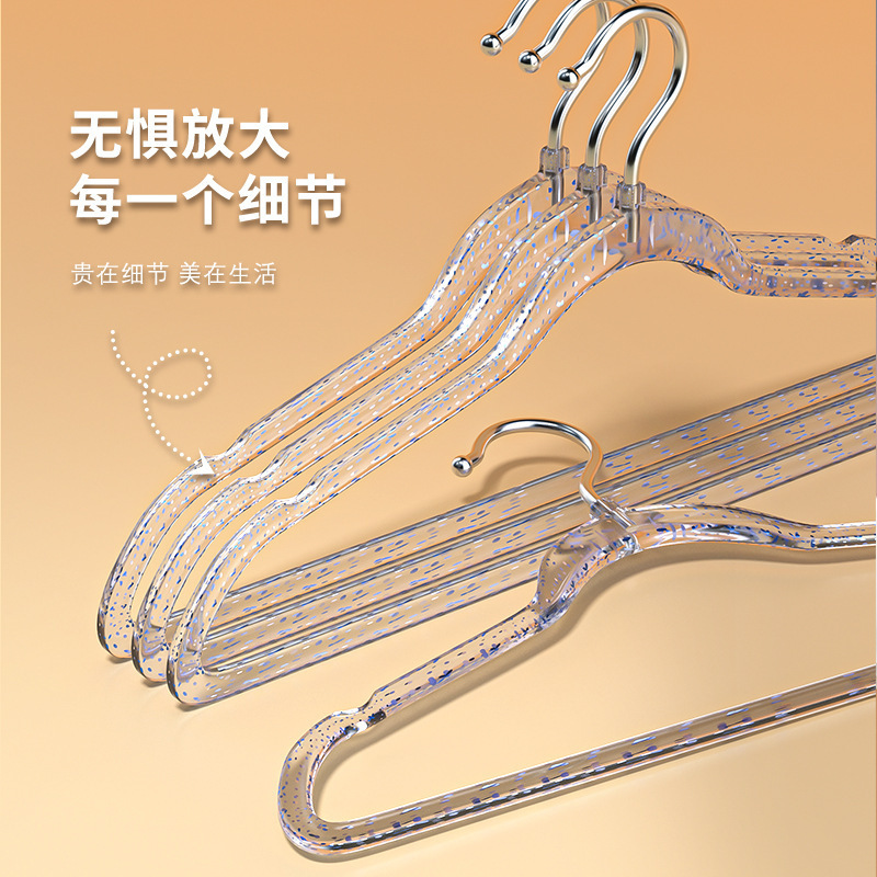 Acrílico percha de ropa transparente percha de ropa doméstica sin marcas percha de ropa antideslizante tienda de ropa de lujo ligera soporte de secado especial image 3