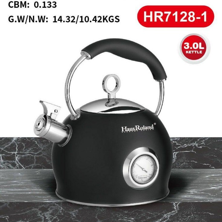 Hausroland nuevo hervidor de sonido de acero inoxidable transfronterizo para llama abierta de gas hervidor de exportación 3L en stock