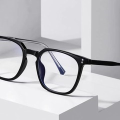 New Anti-blue light Natural Face Frame Glasses for Myopia - Men and Women, Model 88023, Plug-in Flat Lens Frame - Factory Wholesale