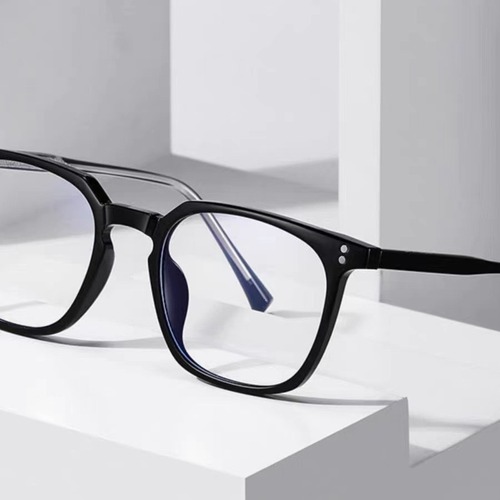 New Anti-blue light Natural Face Frame Glasses for Myopia - Men and Women, Model 88023, Plug-in Flat Lens Frame - Factory Wholesale