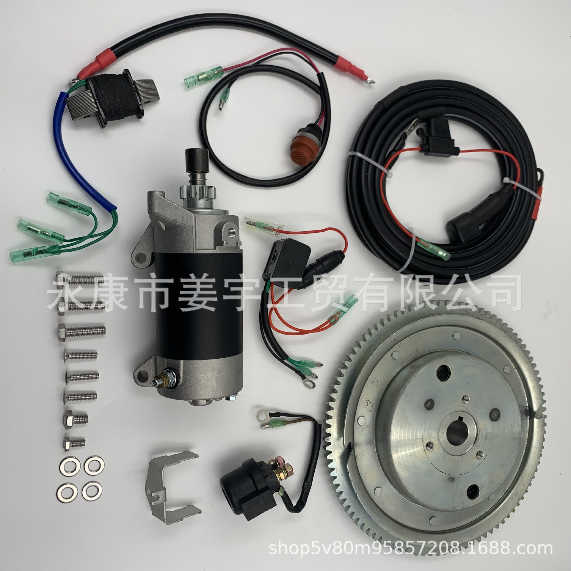 雅马哈海的60马力匹船外机马达挂机改电启动全套